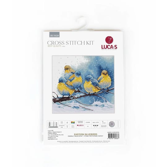 Luca-S Eastern Bluebirds Counted Cross Stitch Kit